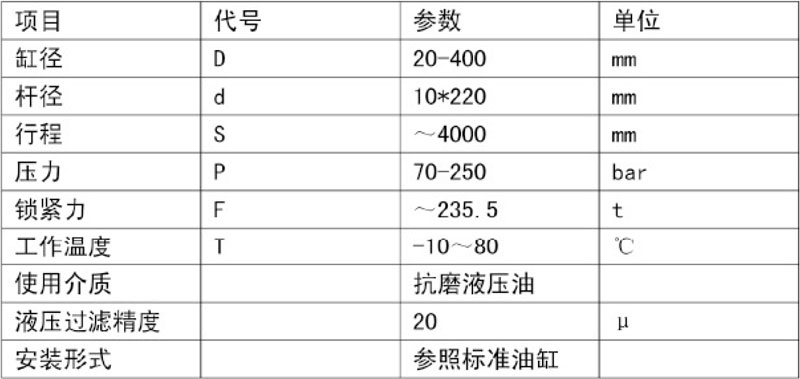 無源鎖緊油缸